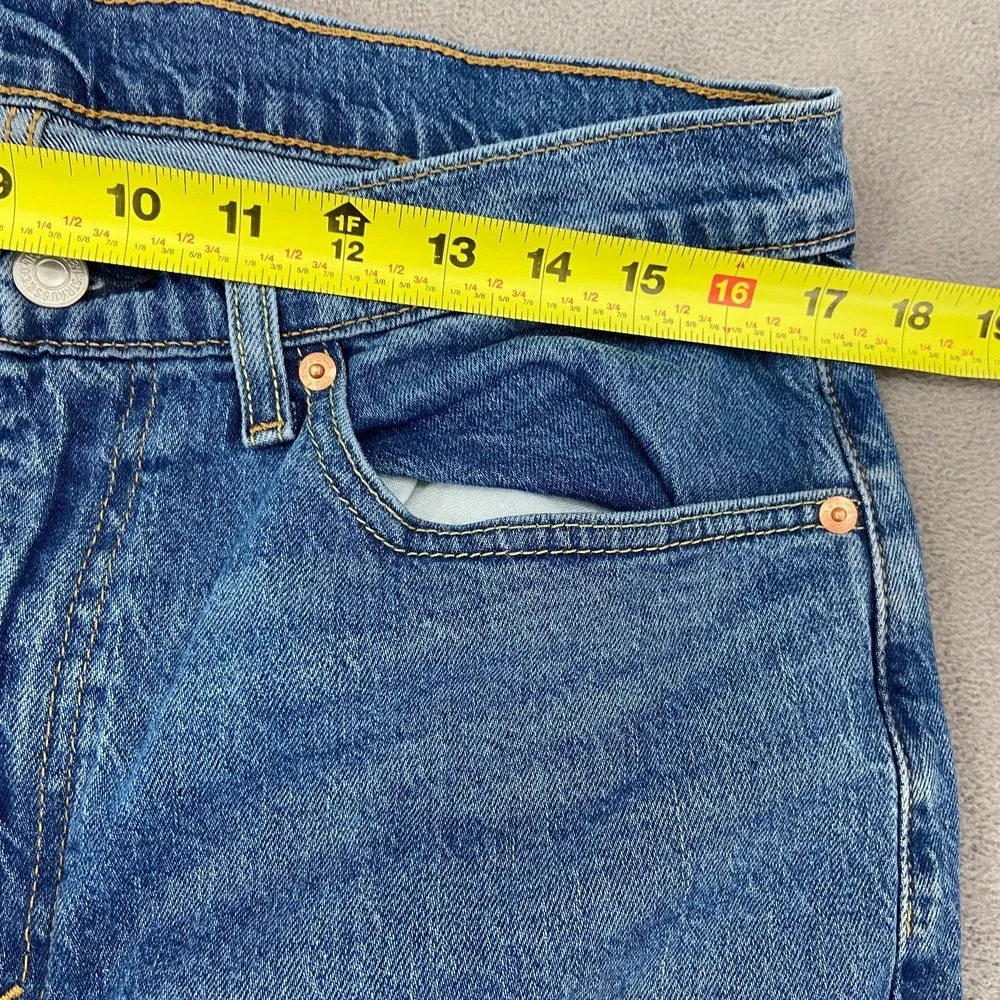 Levi's 505 Jeans Mens 34x32 Blue Denim Medium Wash Red Tab Mid Rise Straight Leg
